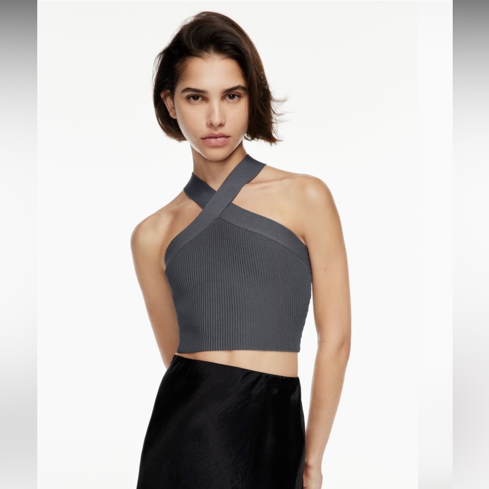 Aritzia - Babaton Sculpt Knit Criss Cross Cropped Tank